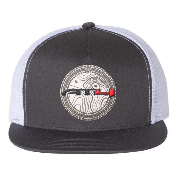 AT4 3D YP Snapback Flat Bill Trucker Hat- Charcoal/ White - Picture 1 of 2